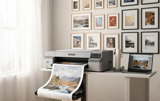 Photo and decor studio with Epson fine art printer