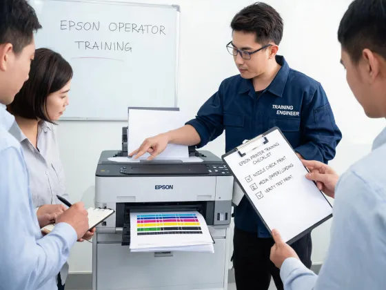 Epson operator training on printer maintenance
